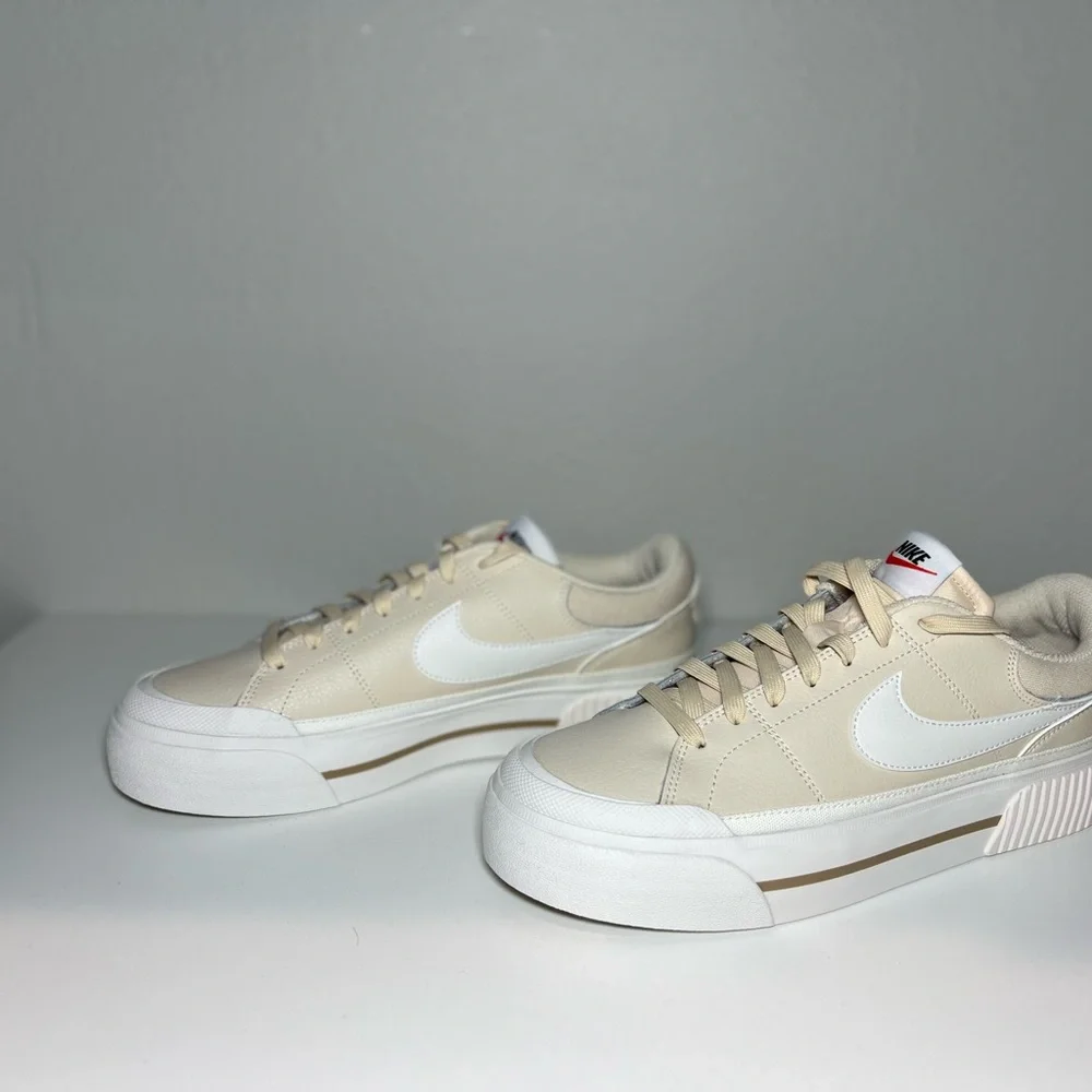 Nike Cream White Platform Sneakers